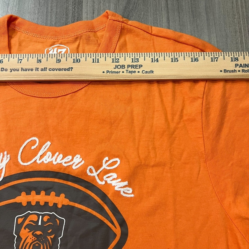 Stoney Clover Lane 47 Brand NFL Cleveland Browns Orange Bulldog T-Shirt Mens L - Picture 5 of 7